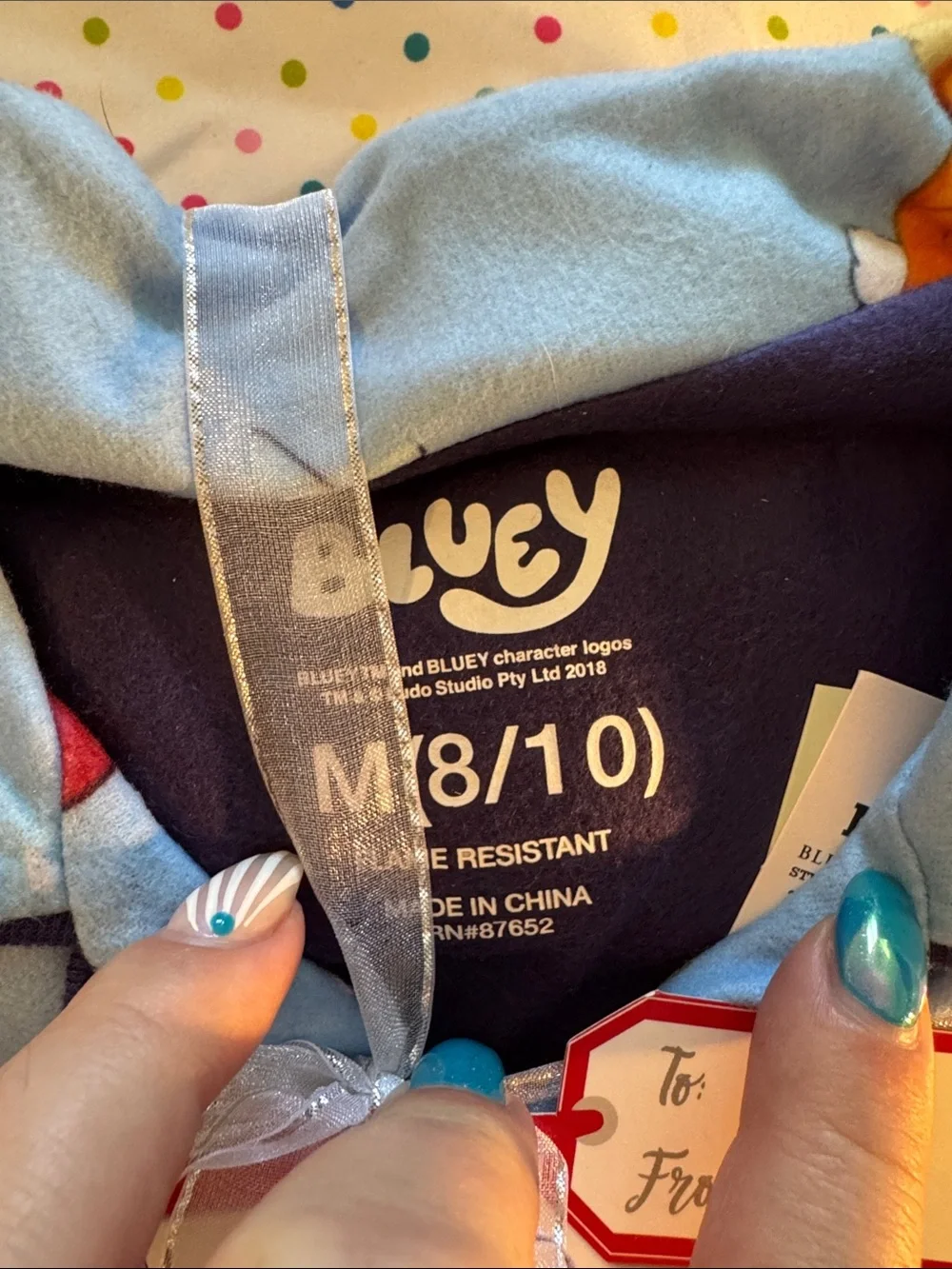 Bluey Kids 2-Pc Light Blue Sleepwear Set - Size M